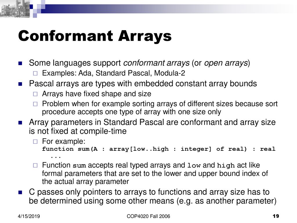 COP4020 Programming Languages - ppt download