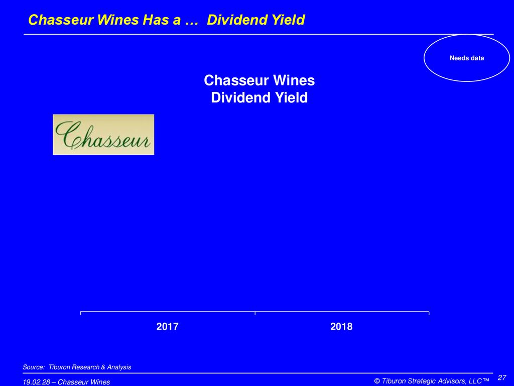 Chasseur Wines Has a … Dividend Yield