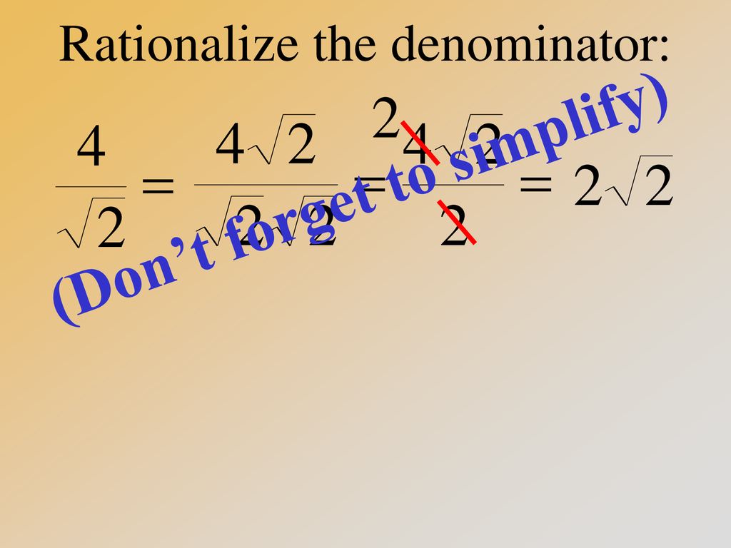 Rationalizing. - ppt download