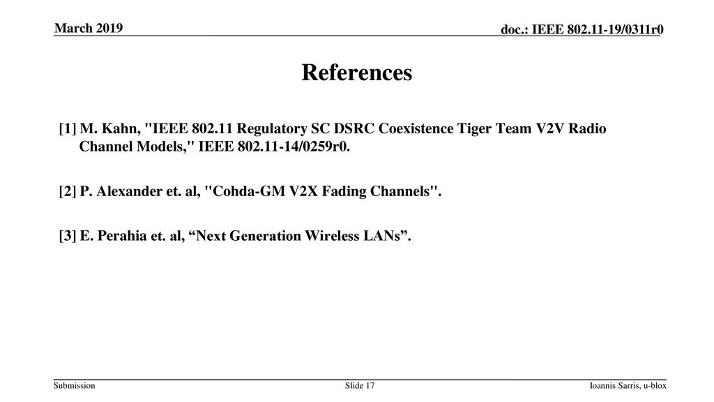 Month Year doc.: IEEE yy/xxxxr0. March References.