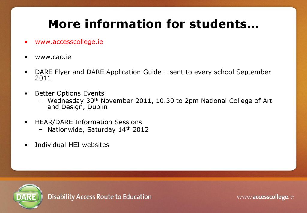 Disability Access Route To Education 2012 Process Explained Ppt Download 0812