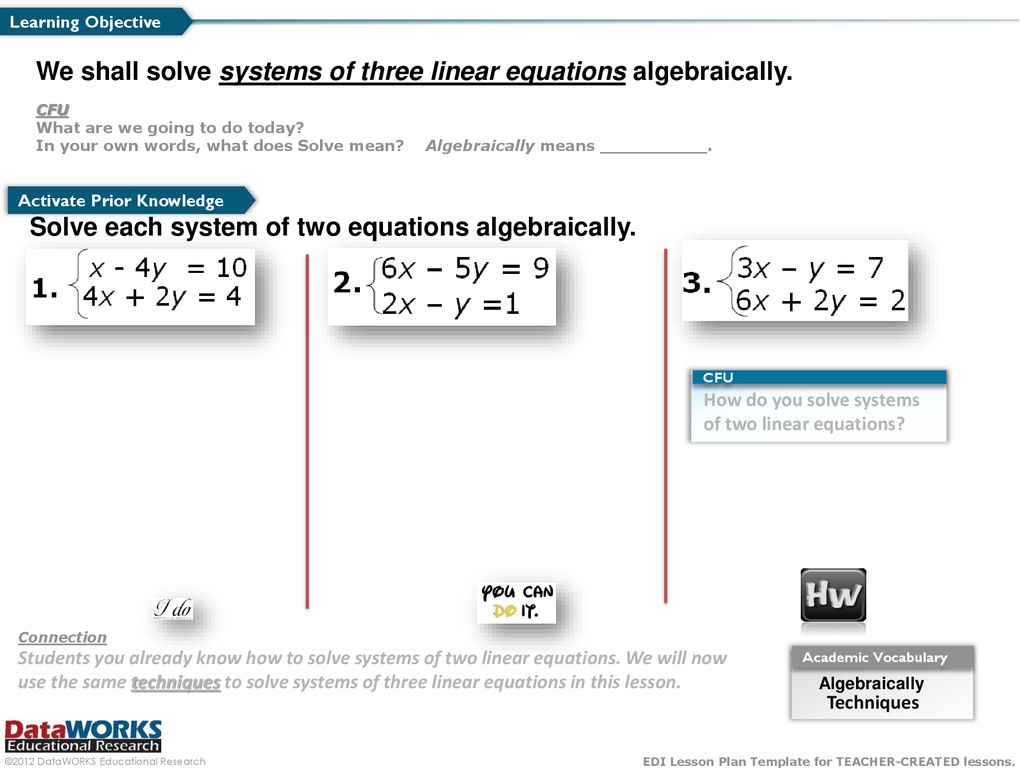 We Shall Solve Systems Of Three Linear Equations Algebraically Ppt we-shall-solve-systems-of-three-linear-equations-algebraically-ppt