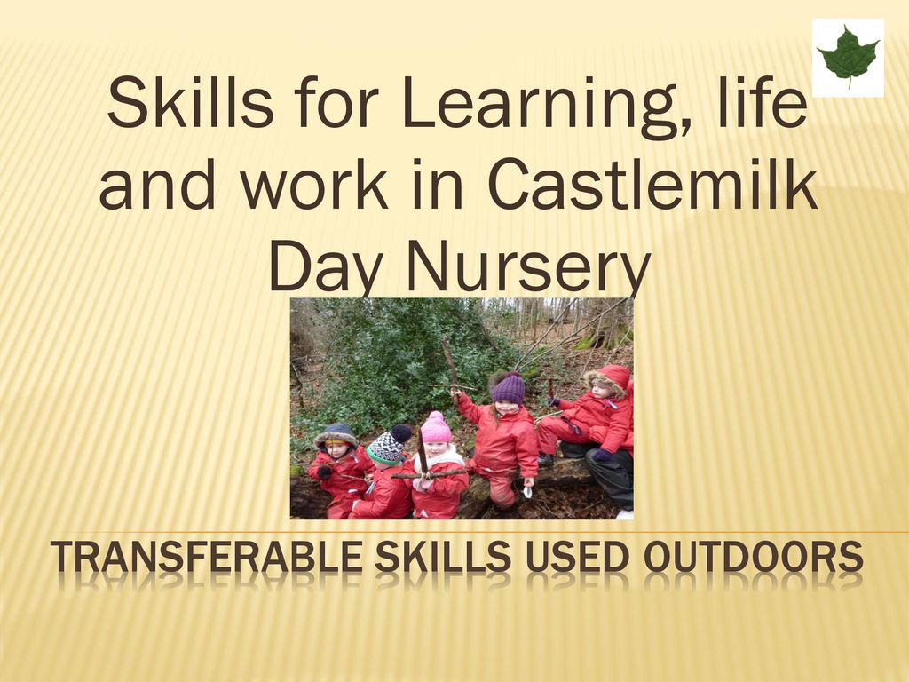 Transferable skills used Outdoors