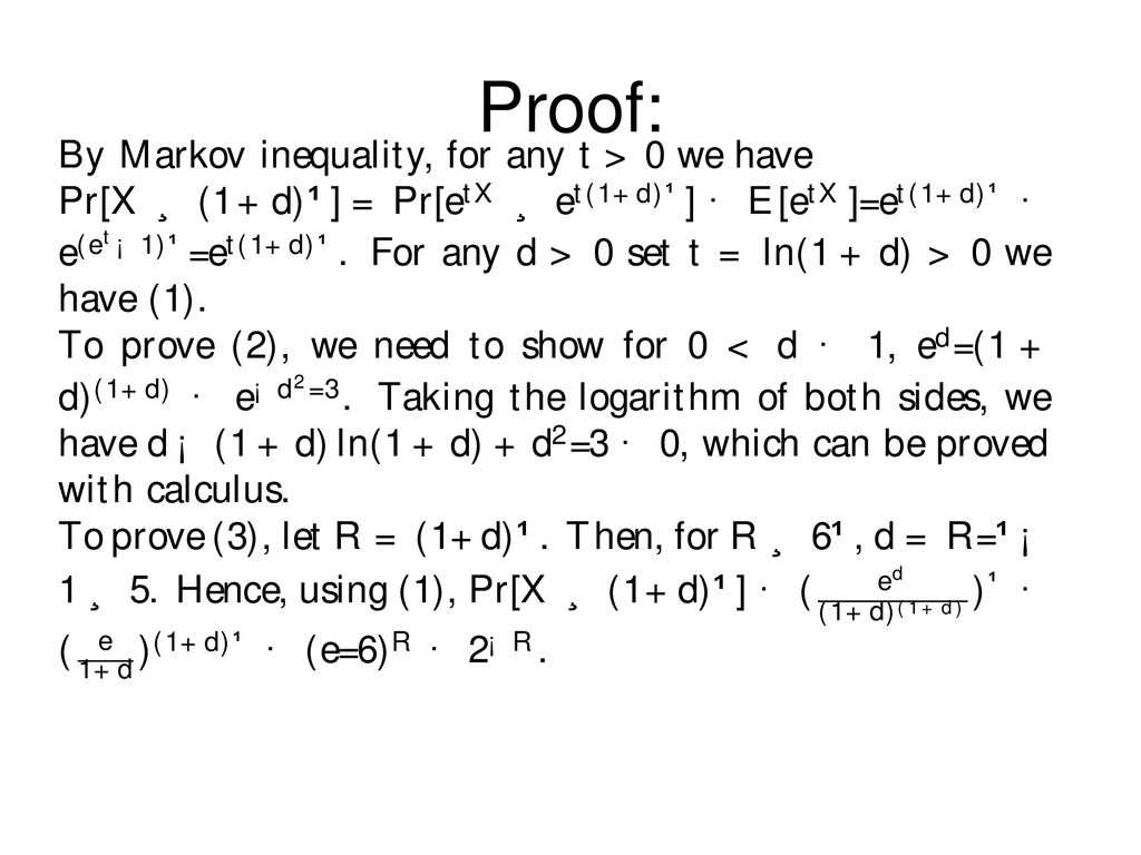 Chernoff Bounds The Chernoff Bound For A Random Variable X Is Ppt Download