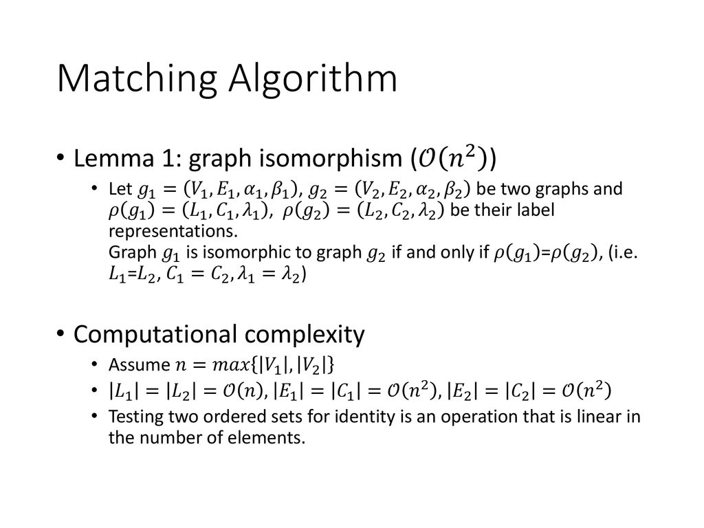 Matching Graphs With Unique Node Labels Ppt Download