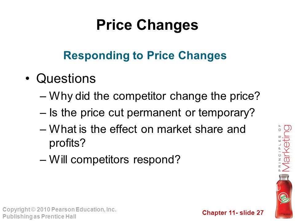 Responding to Price Changes