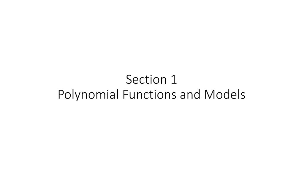 Polynomial And Rational Functions - Ppt Download