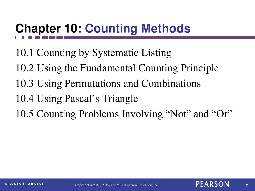 Chapter 10 counting methods ppt download