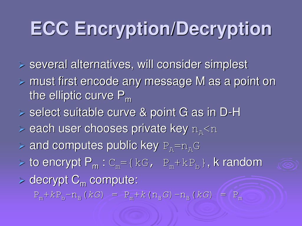 ECC Encryption/Decryption