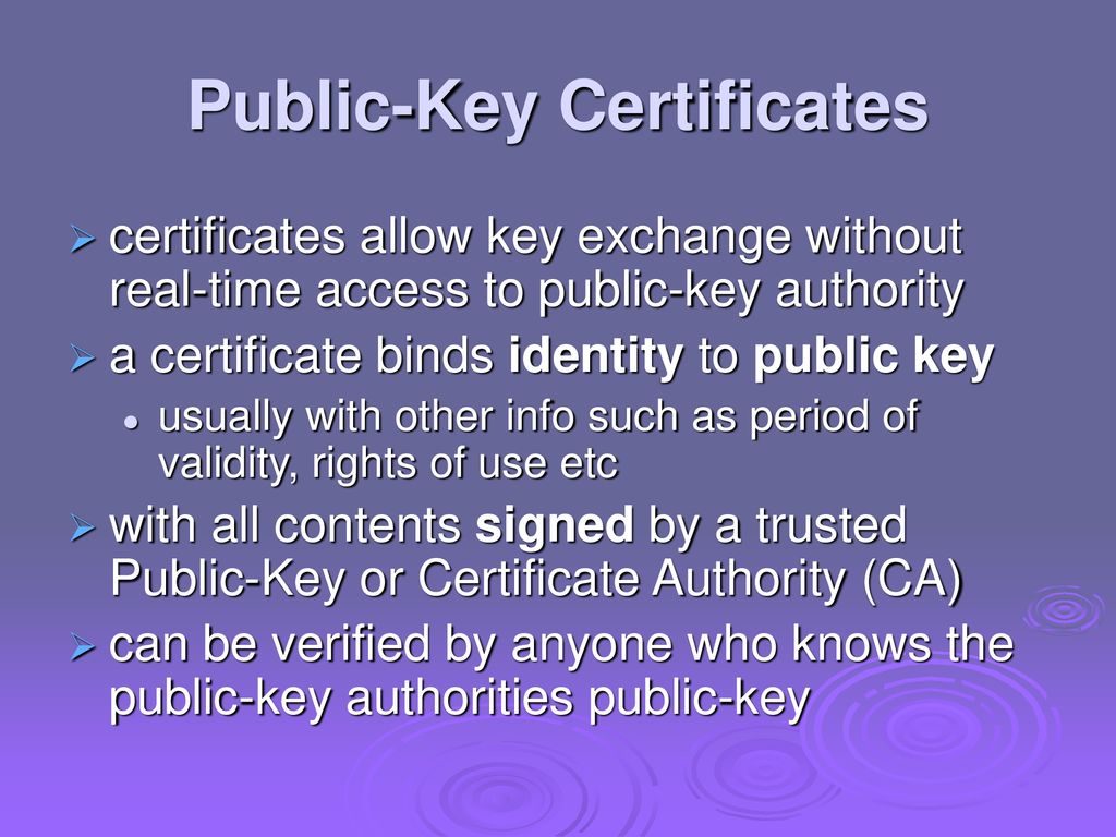 Public-Key Certificates