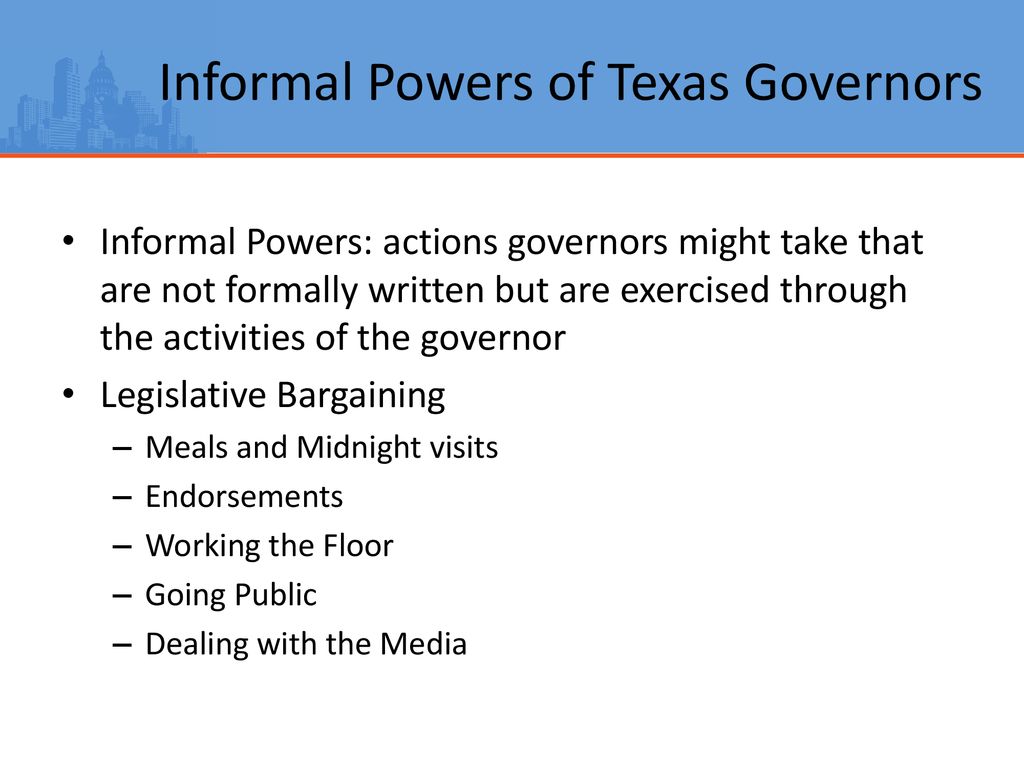 texas governor powers