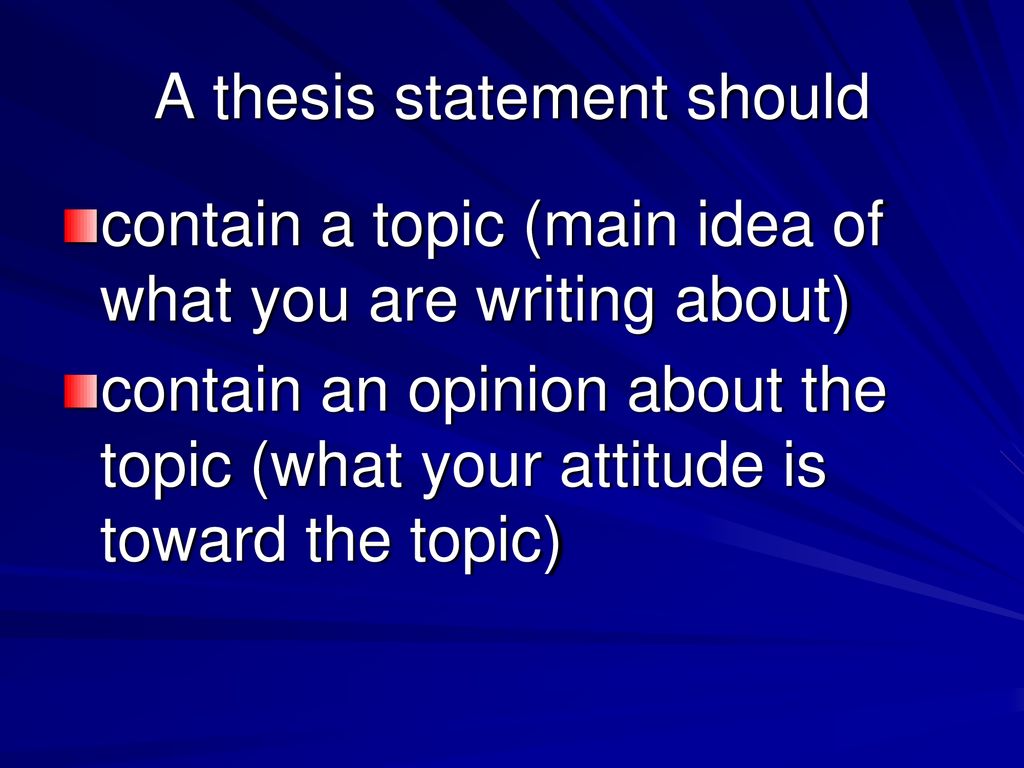 a thesis statement should not be too blank to avoid vague and confusing claims