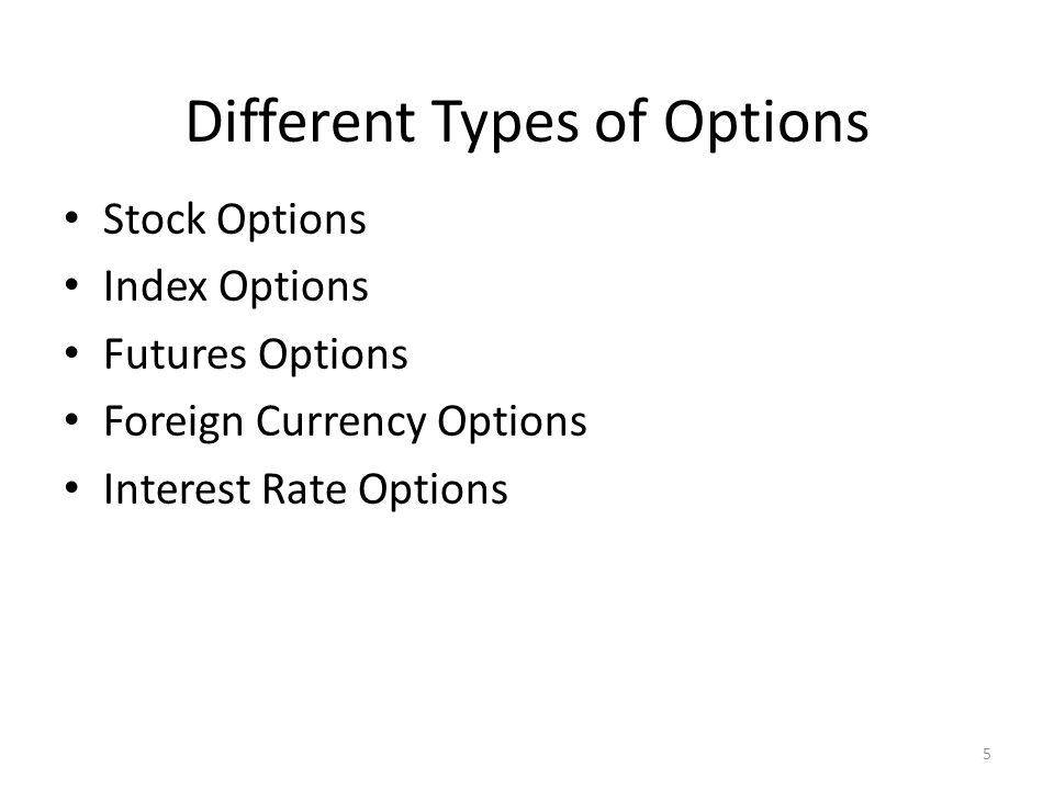 Different Types of Options