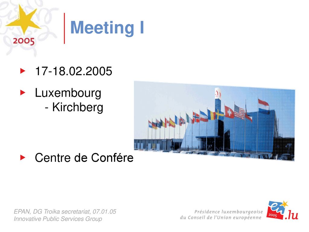 Meeting I Luxembourg - Kirchberg Centre de Conférences