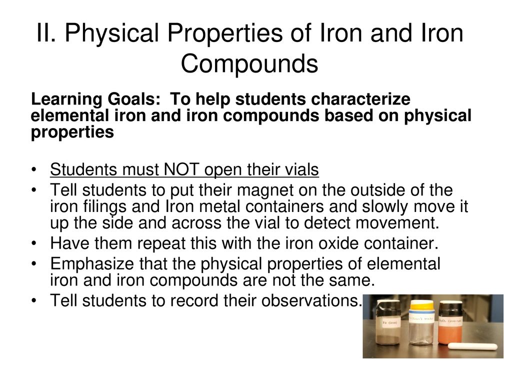 Properties of Iron Vanderbilt Student Volunteers for Science - ppt download