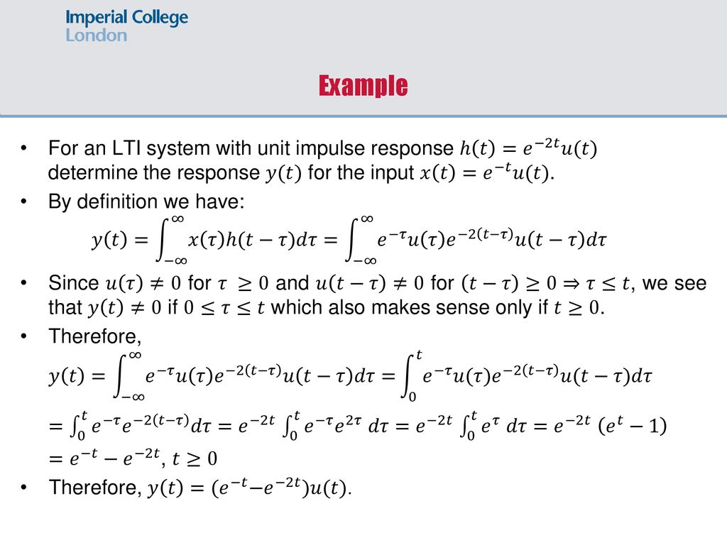Signals And Systems Lecture 4 Zero State Response Ppt Download