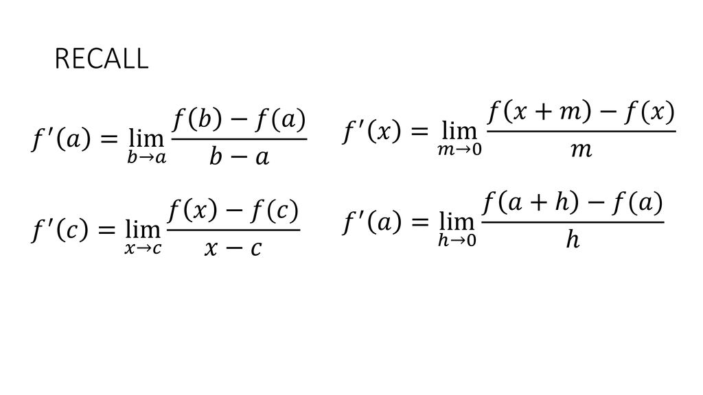 Limits Continuity And Definition Of Derivative Ppt Download
