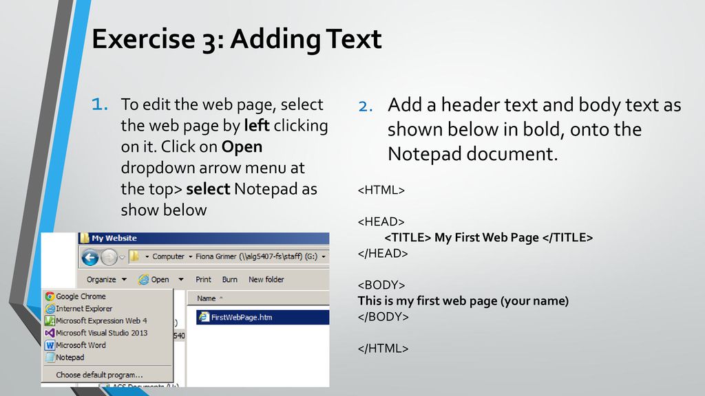 Creating your first website - ppt download