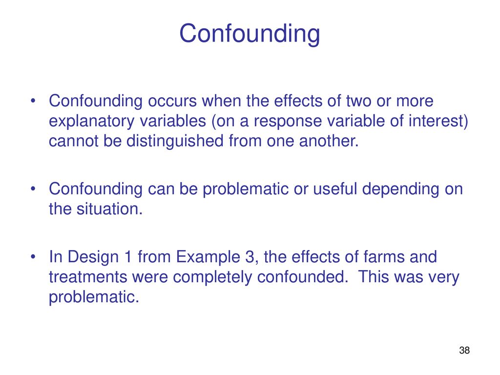 confounded experimental design