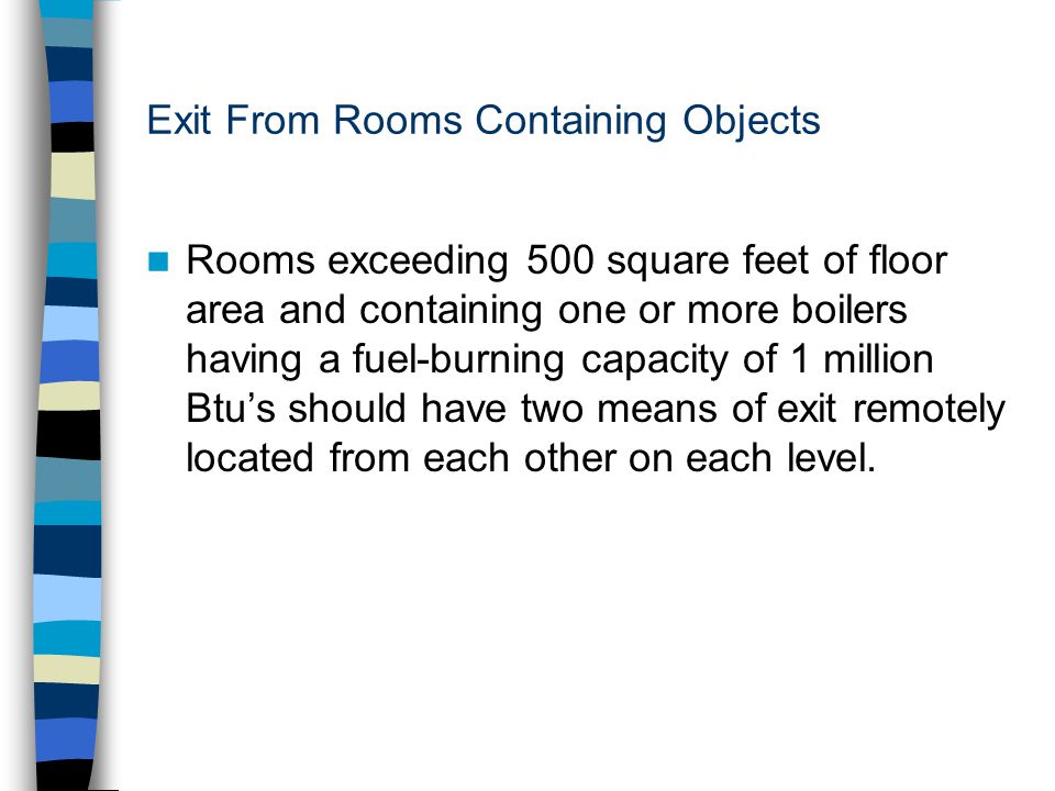 Exit From Rooms Containing Objects