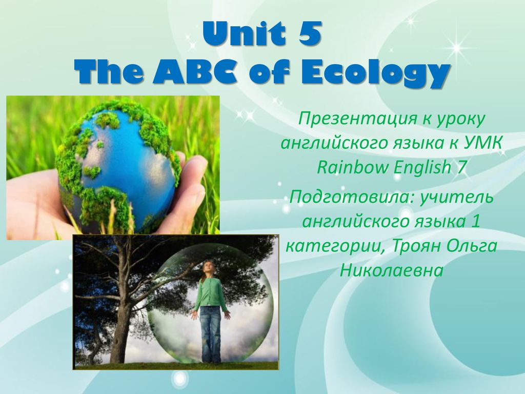 Презентация экология английский. The ABC of ecology 7 класс. Экология презентация на английском. Экология презентация урока. Презентация по английскому экология 7 ученику.