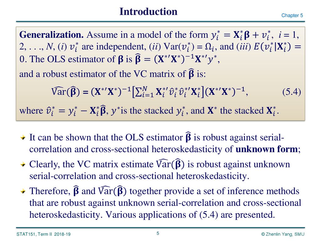 Chapter 5 Panel Estimation Under Heteroskedasticity And Serial Correlation This Chapter Introduces Various Panel Estimation Methods That Take Into Account Ppt Download