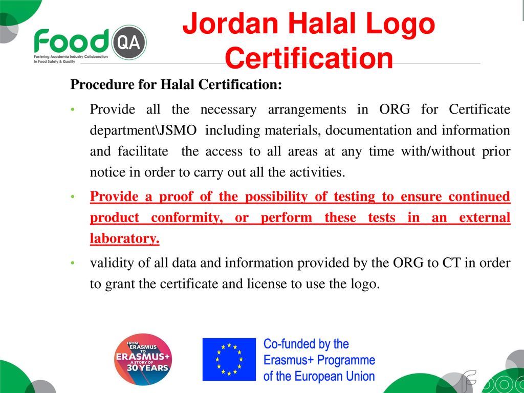 Jordan Halal Logo Certification