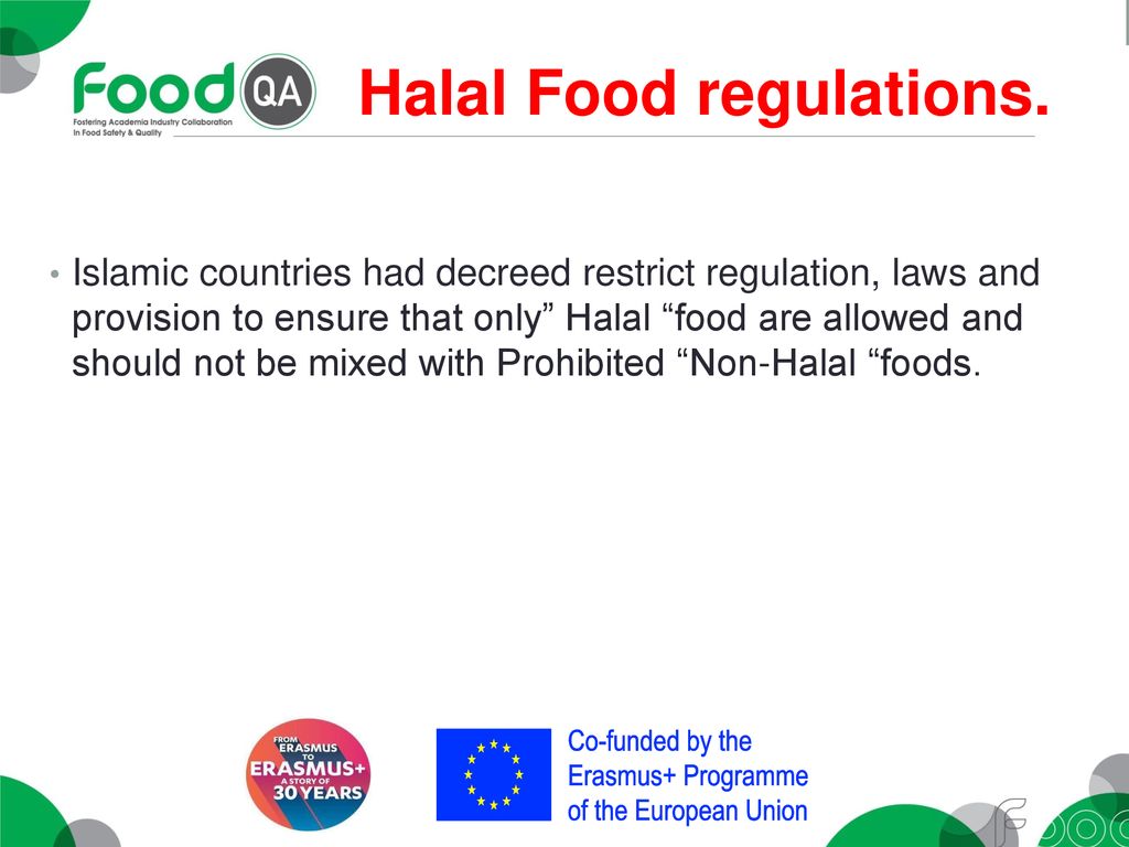 Halal Food regulations.