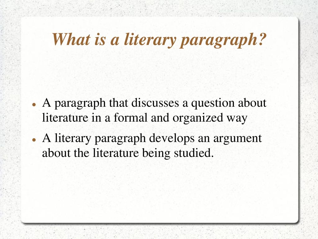 Writing Formal Literary Paragraphs Ppt Download writing-formal-literary-paragraphs-ppt-download