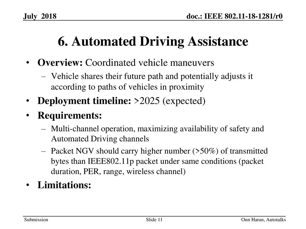 6. Automated Driving Assistance