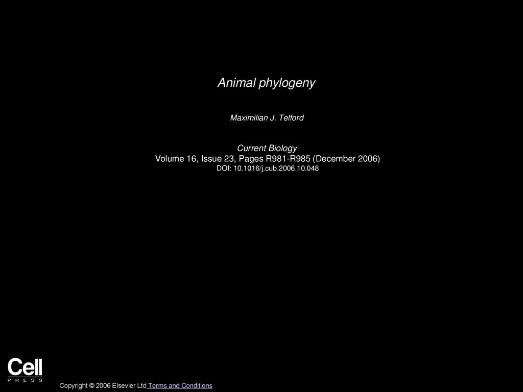 Volume 16, Issue 23, Pages R981-R985 (December 2006) - ppt download