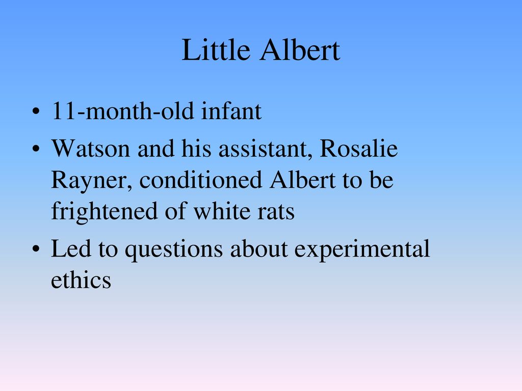 Little Albert 11-month-old infant