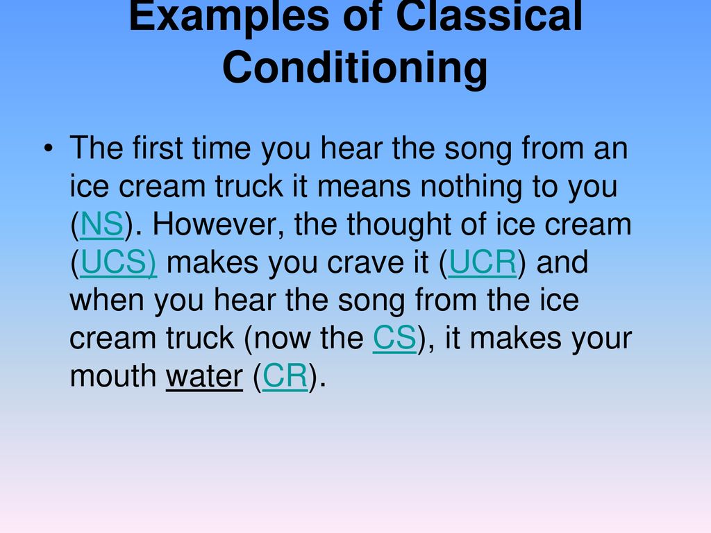 Examples of Classical Conditioning