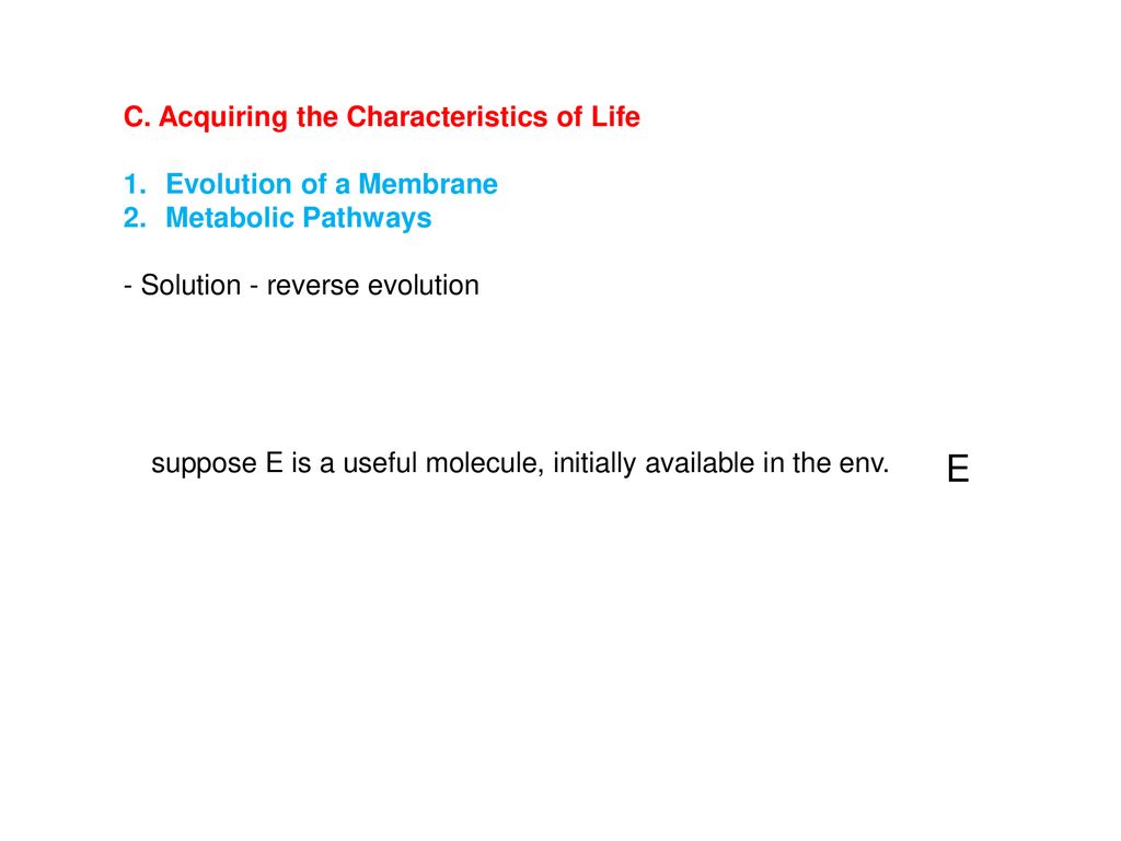 E C. Acquiring the Characteristics of Life Evolution of a Membrane