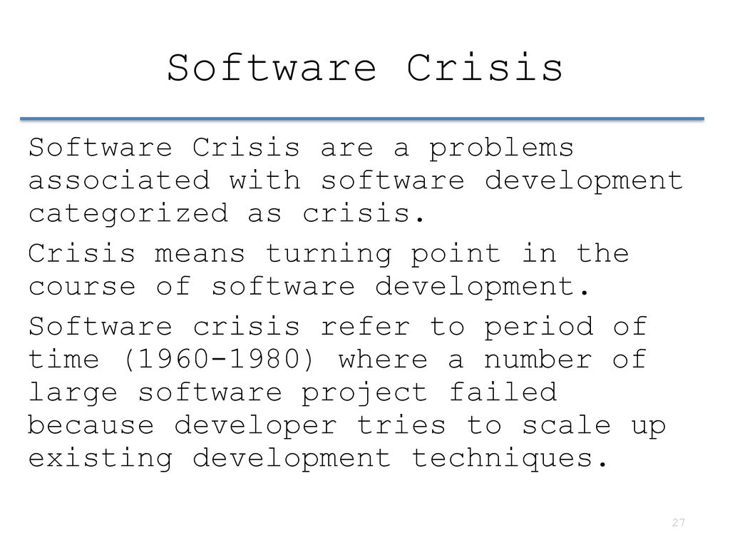 definition of software crisis