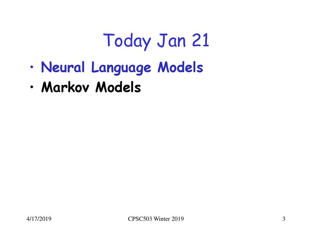 CPSC 503 Computational Linguistics - ppt download