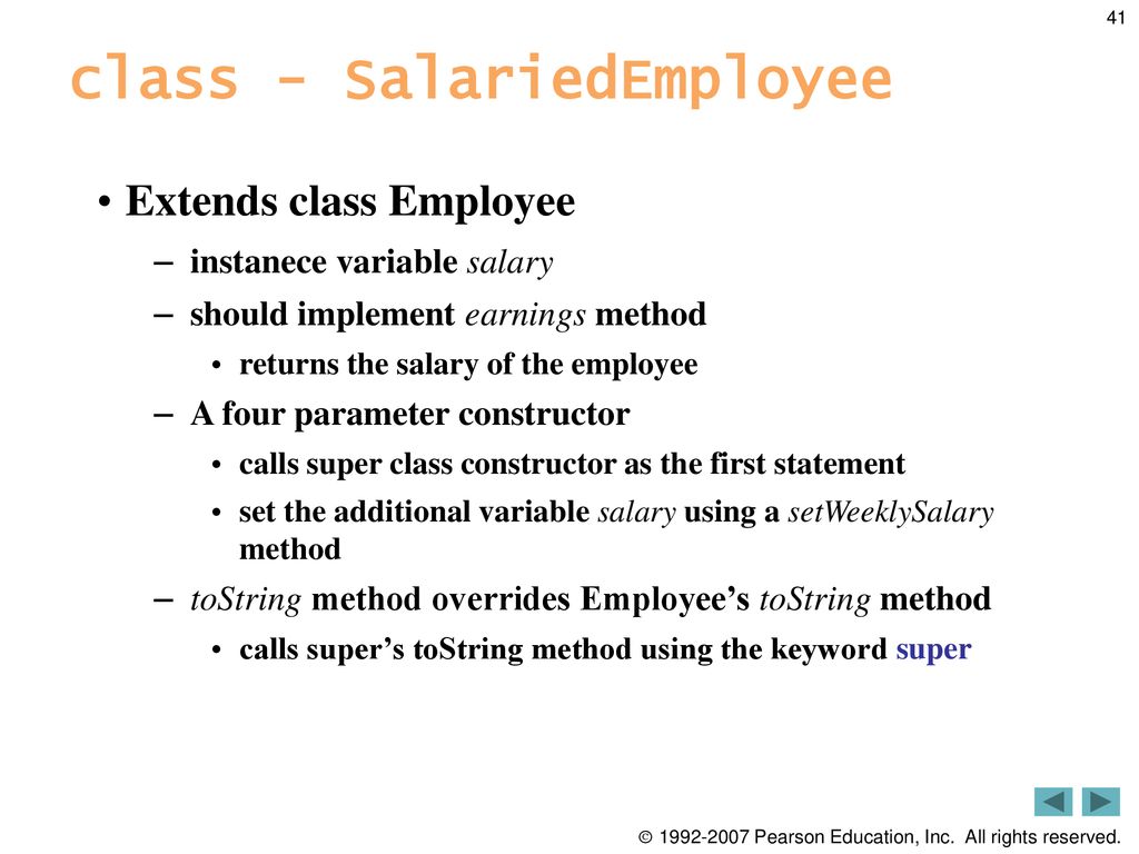 class - SalariedEmployee
