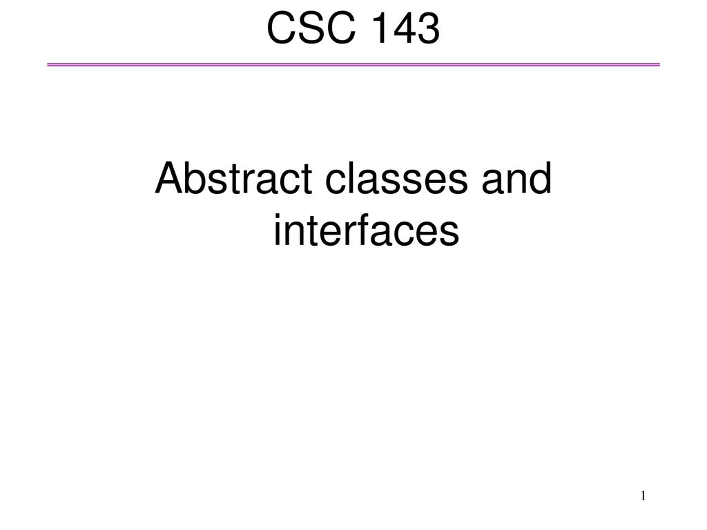 Abstract Classes And Interfaces - Ppt Download