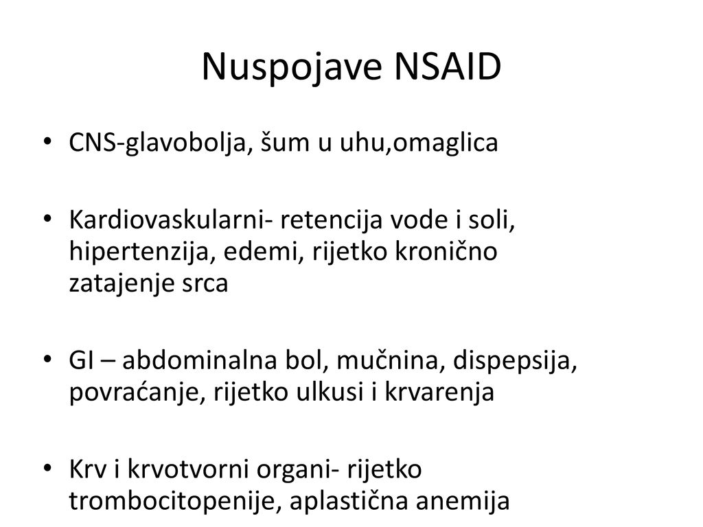 zajedničko liječenje boli nsaid