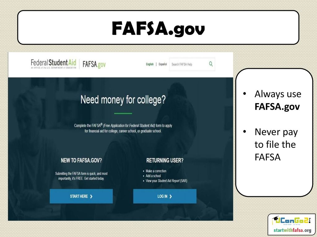 FAFSA Fundamentals 2018 – 2019 UCanGo2 is an initiative designed to