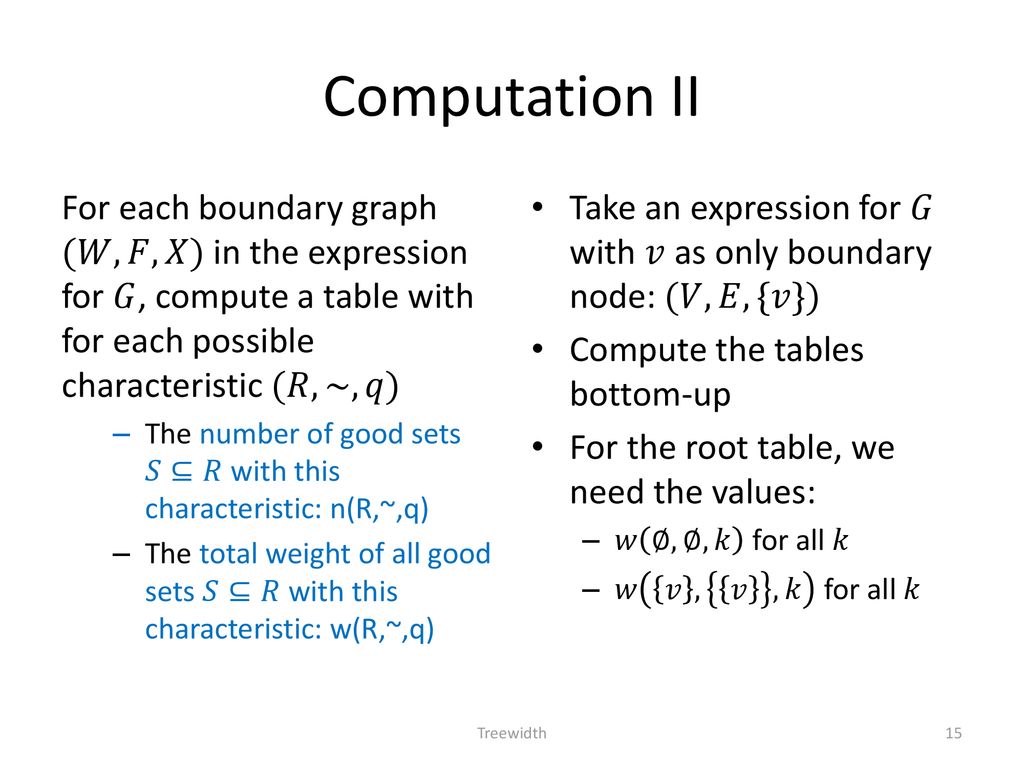 Computing The Shapley Value On Graphs Of Small Treewidth Ppt Download
