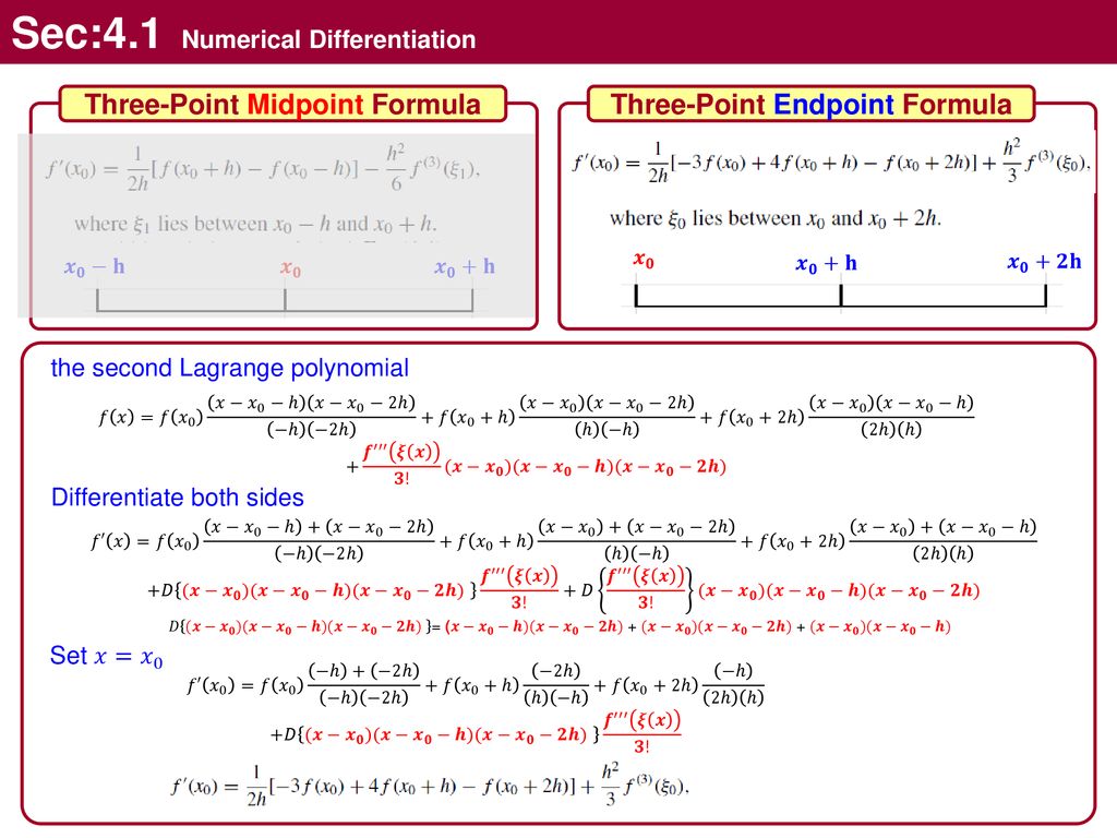 Numerical Differentiation Ppt Download Numerical Differentiation Ppt Download