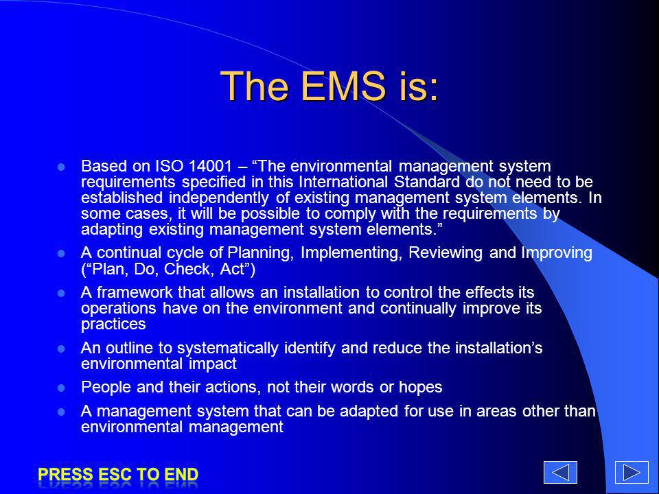 The EMS is: