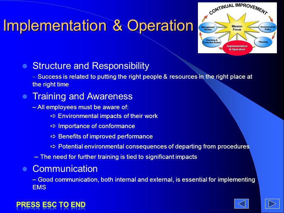 Implementation & Operation