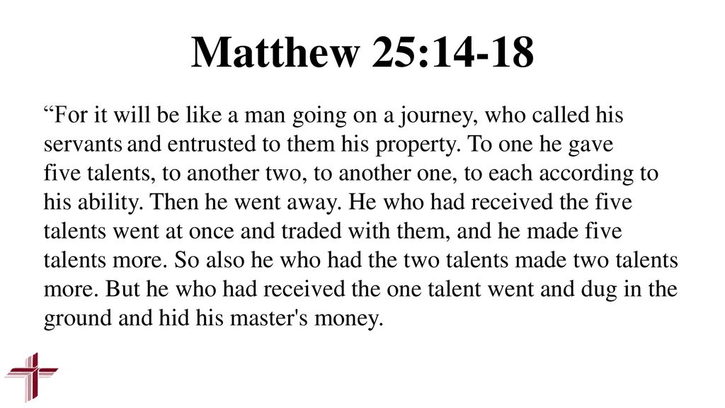 Matthew 25:14-18