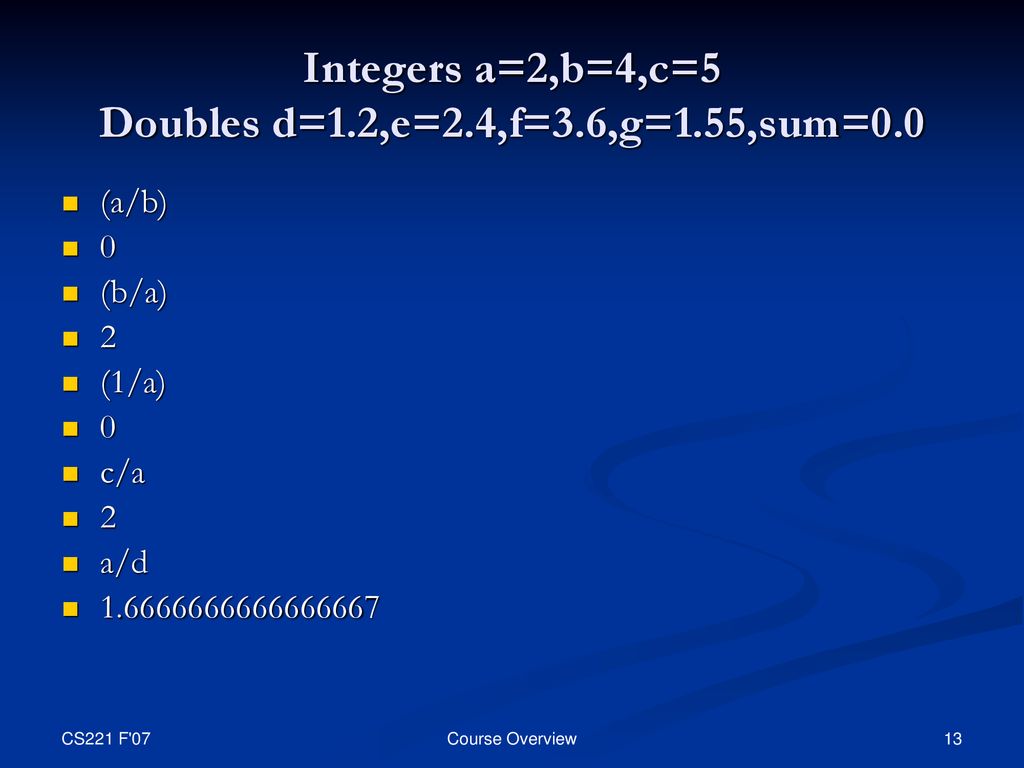 Course Overview CS221 – Advanced Programming - ppt download