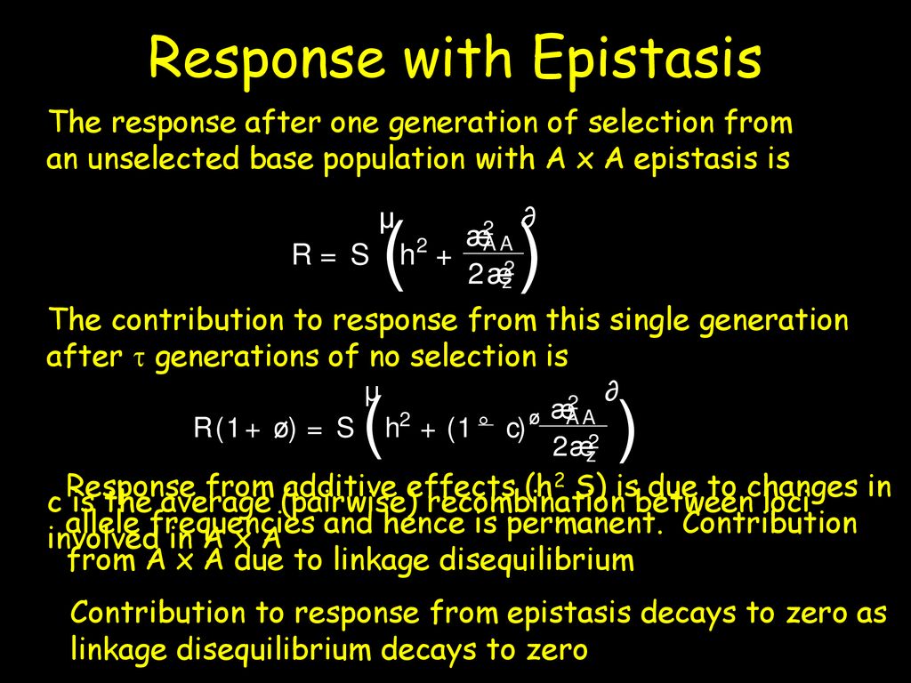Lecture 14 Short Termss Selection Response Ppt Download