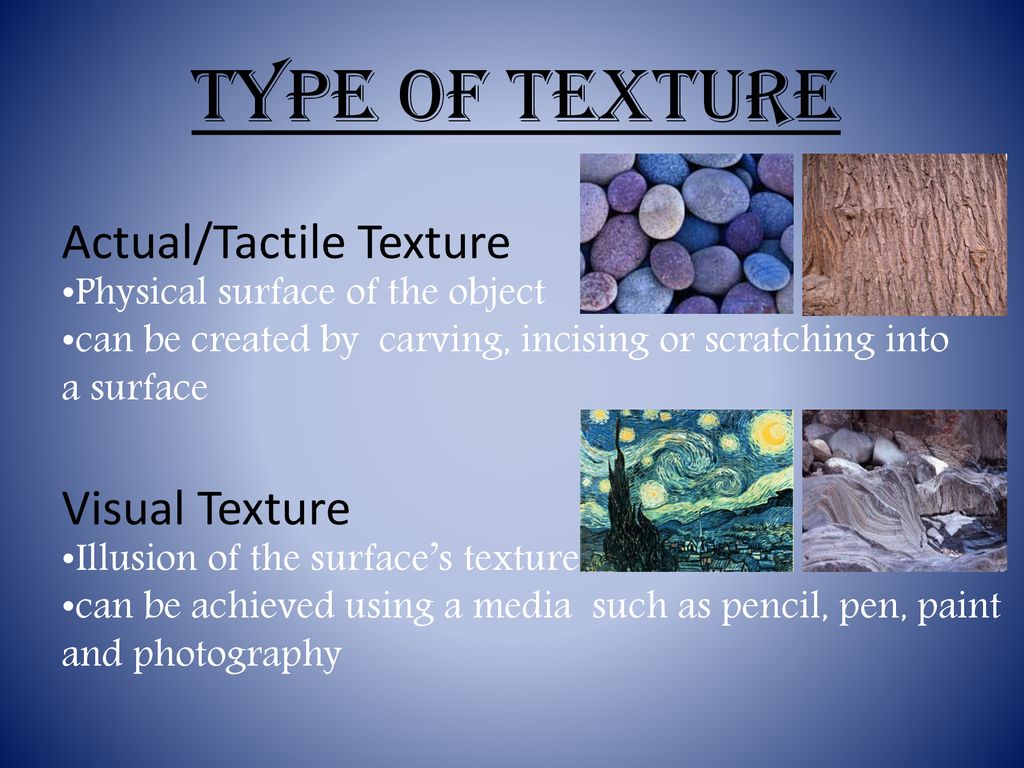 Visual texture examples
