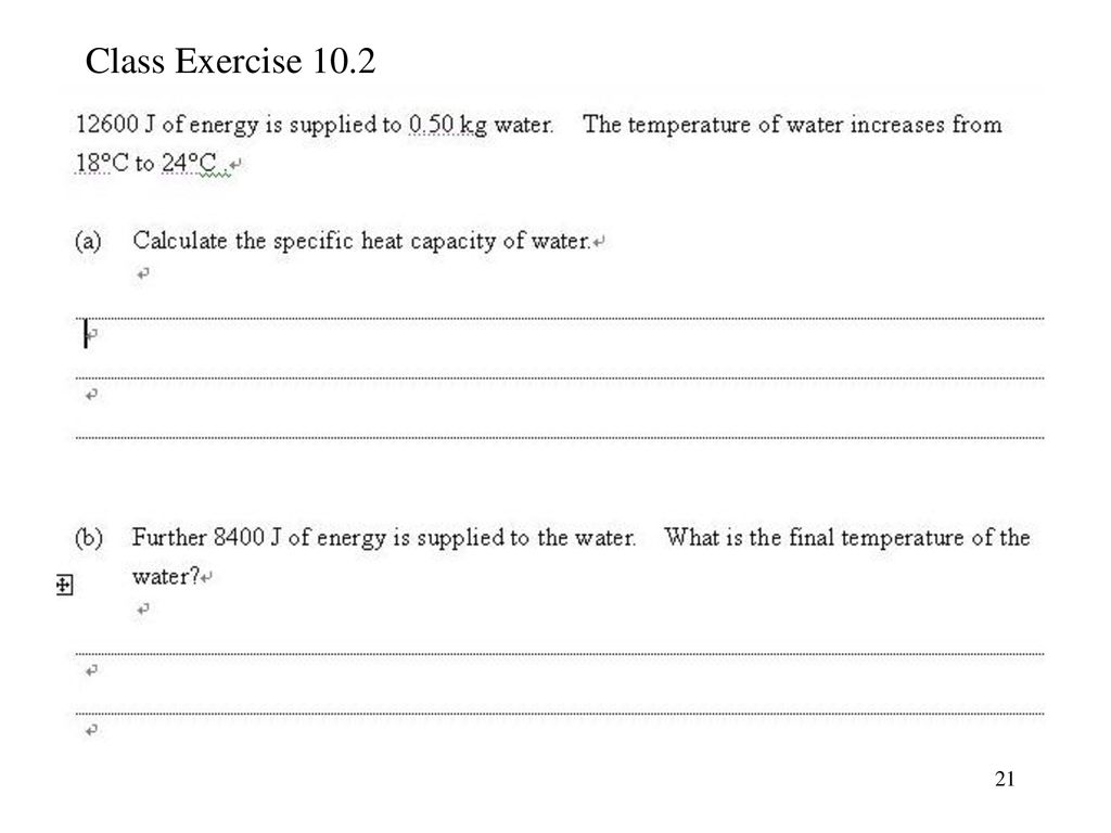 Specific heat capacity ppt download