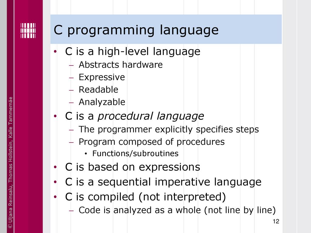 Basics of Embedded Systems IAX0230 Embedded Software Programming - ppt ...